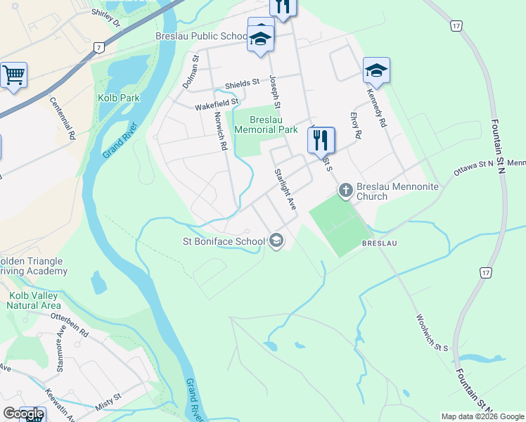 map of restaurants, bars, coffee shops, grocery stores, and more near 39 Trowbridge Street in Woolwich