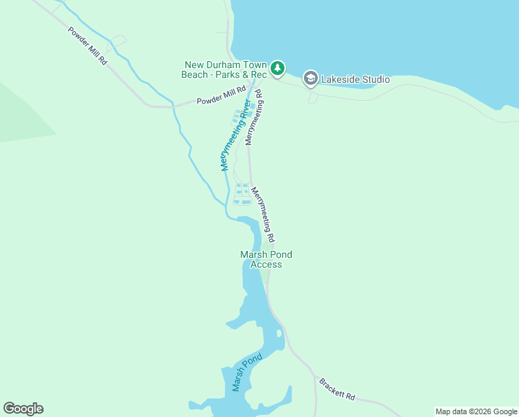 map of restaurants, bars, coffee shops, grocery stores, and more near 257 Merrymeeting Road in New Durham