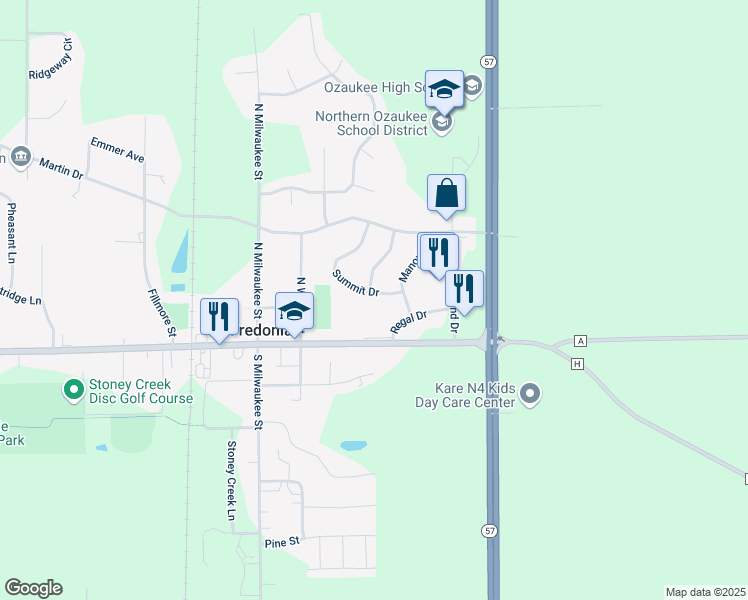 219 Summit Drive, Fredonia WI Walk Score