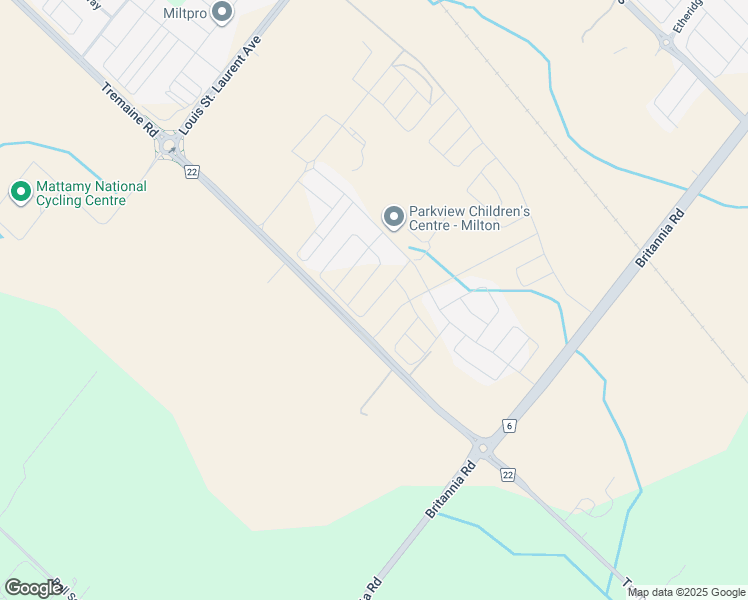 map of restaurants, bars, coffee shops, grocery stores, and more near 6292 Tremaine Road in Milton