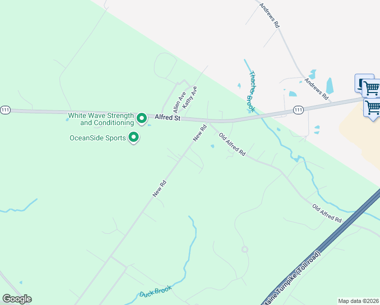 map of restaurants, bars, coffee shops, grocery stores, and more near 204 New Road in Arundel