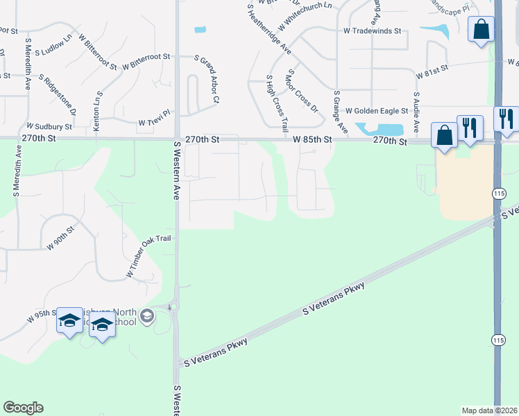 map of restaurants, bars, coffee shops, grocery stores, and more near 8000 South Brande Avenue in Sioux Falls