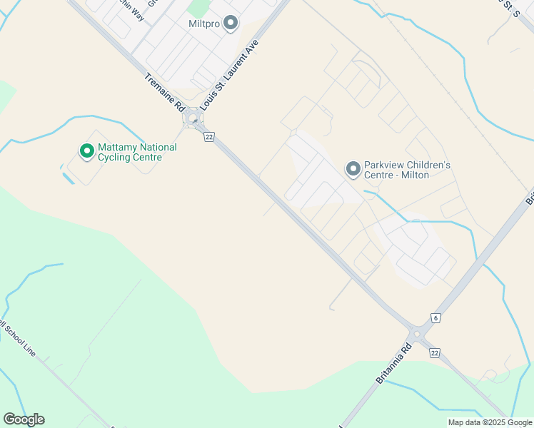 map of restaurants, bars, coffee shops, grocery stores, and more near 6292 Tremaine Road in Milton