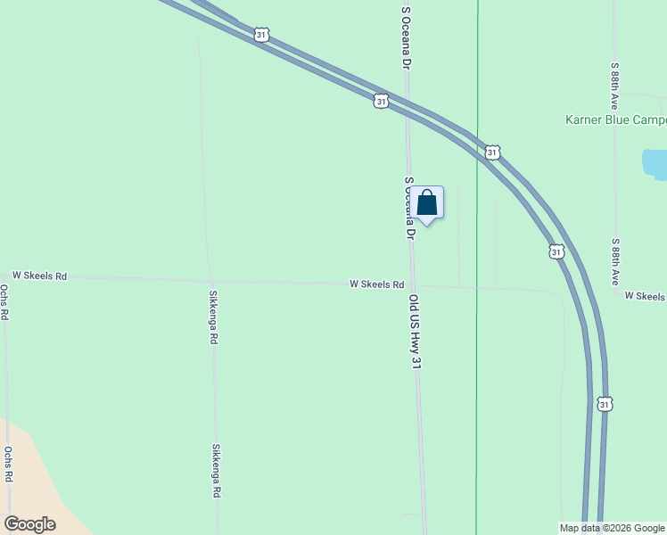 map of restaurants, bars, coffee shops, grocery stores, and more near 4345 Skeels Road in Montague