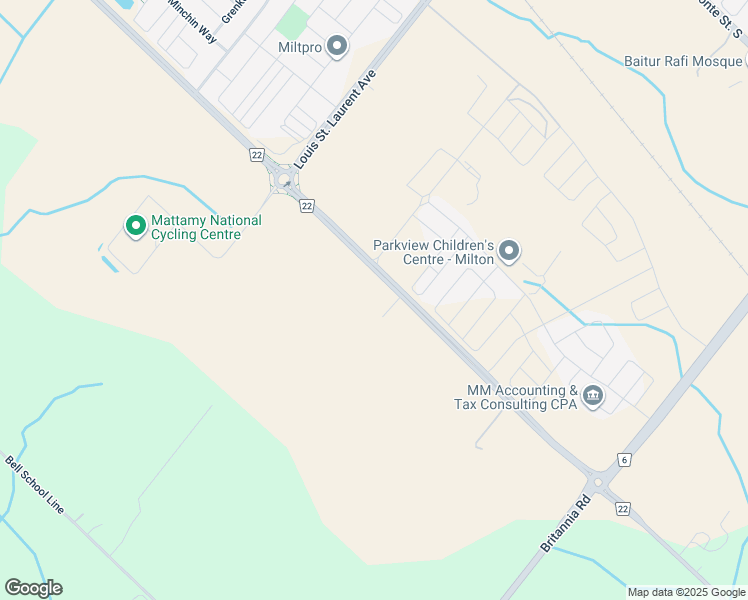 map of restaurants, bars, coffee shops, grocery stores, and more near 6306 Tremaine Road in Milton