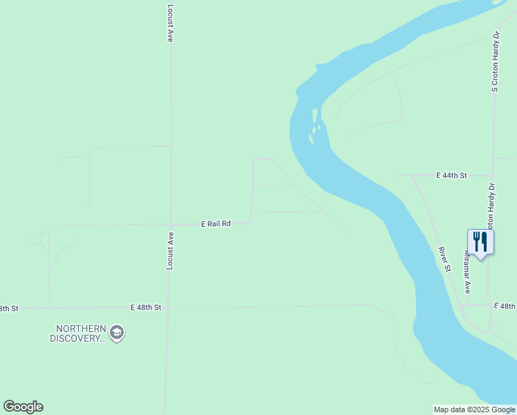 map of restaurants, bars, coffee shops, grocery stores, and more near 4554 South Tanager Lane in Newaygo