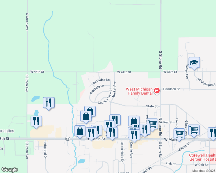 map of restaurants, bars, coffee shops, grocery stores, and more near 1340 Wildfield Lane in Fremont