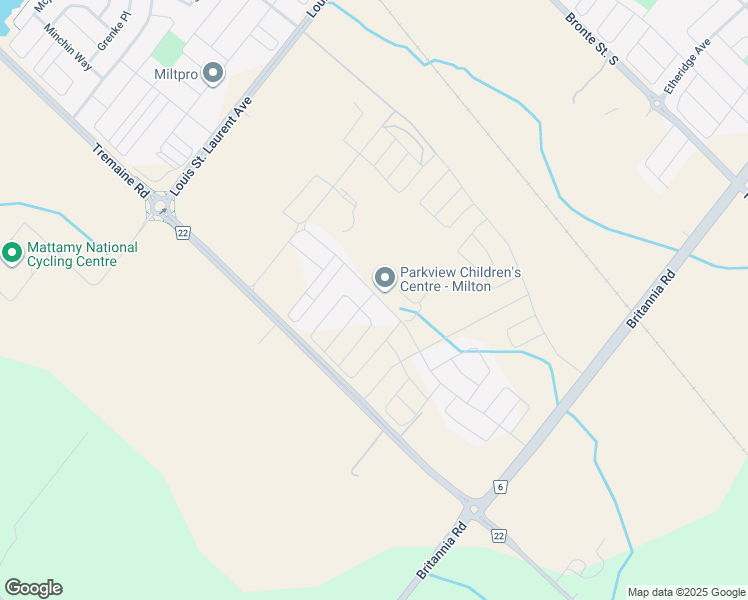 map of restaurants, bars, coffee shops, grocery stores, and more near 6306 Tremaine Road in Milton