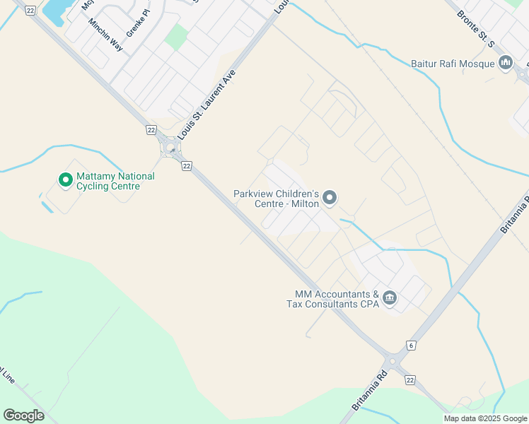 map of restaurants, bars, coffee shops, grocery stores, and more near 6202-6428 Tremaine Road in Milton