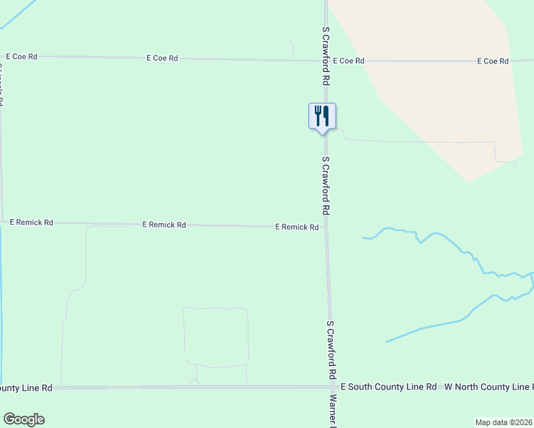 map of restaurants, bars, coffee shops, grocery stores, and more near 2791 East Remick Road in Shepherd