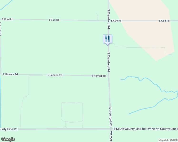 map of restaurants, bars, coffee shops, grocery stores, and more near 2791 East Remick Road in Shepherd