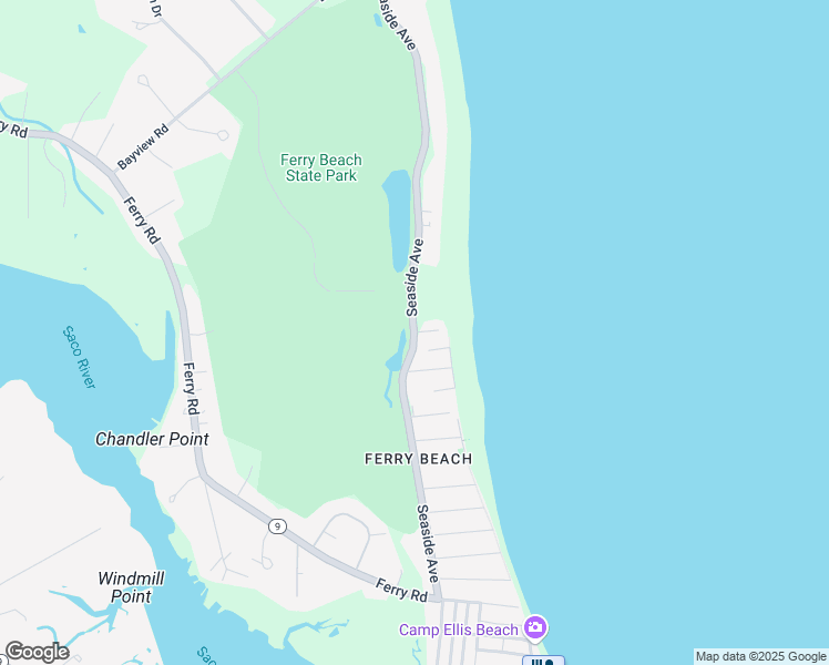 map of restaurants, bars, coffee shops, grocery stores, and more near 4 Pond Avenue in Saco