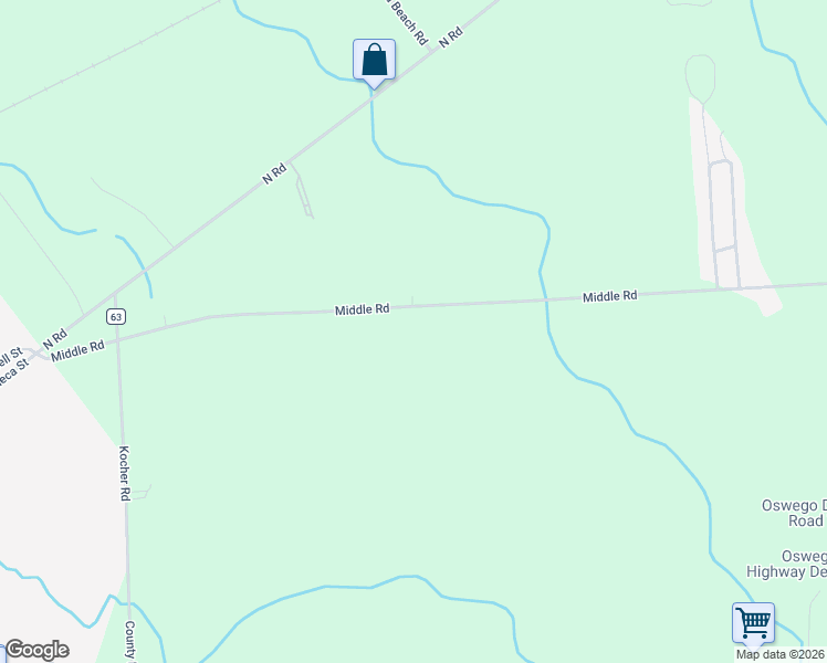 map of restaurants, bars, coffee shops, grocery stores, and more near 1077 Middle Road in Oswego