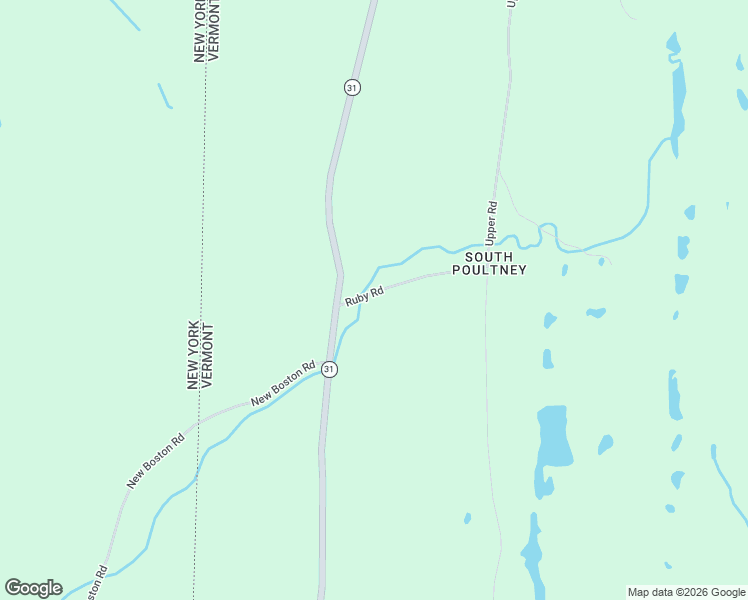 map of restaurants, bars, coffee shops, grocery stores, and more near 84 Ruby Rd in Poultney