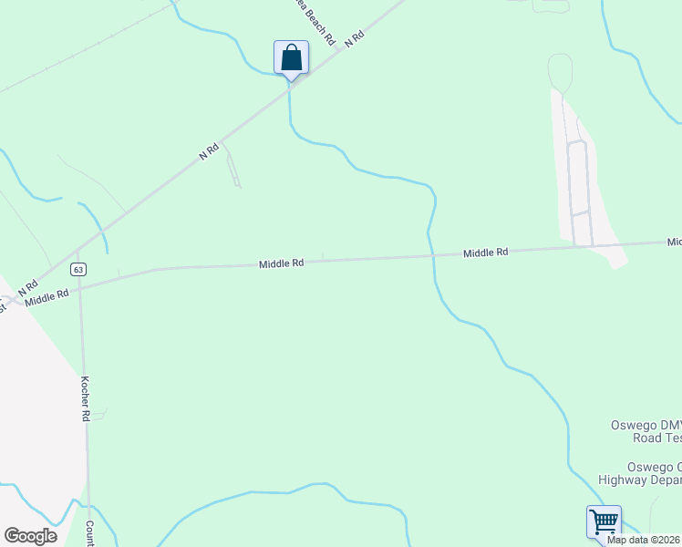 map of restaurants, bars, coffee shops, grocery stores, and more near 1077 Middle Road in Oswego