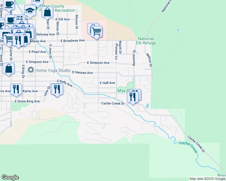 map of restaurants, bars, coffee shops, grocery stores, and more near 665 Cole Canyon Rd in Jackson