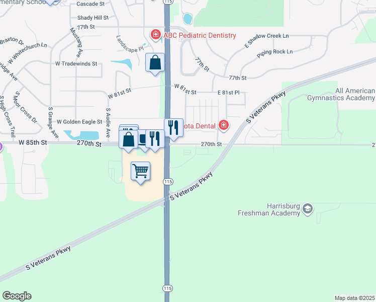 map of restaurants, bars, coffee shops, grocery stores, and more near 300 West Anchor Lane in Harrisburg