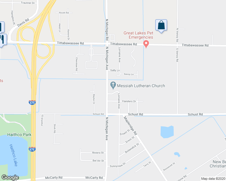 map of restaurants, bars, coffee shops, grocery stores, and more near 4640 North Michigan Avenue in Saginaw