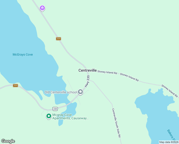 map of restaurants, bars, coffee shops, grocery stores, and more near 1139 Highway 330 in Centreville