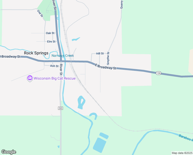 map of restaurants, bars, coffee shops, grocery stores, and more near 105 Holtz Street in Rock Springs
