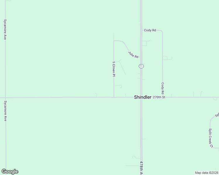 map of restaurants, bars, coffee shops, grocery stores, and more near 26995 South Elmen Place in Sioux Falls