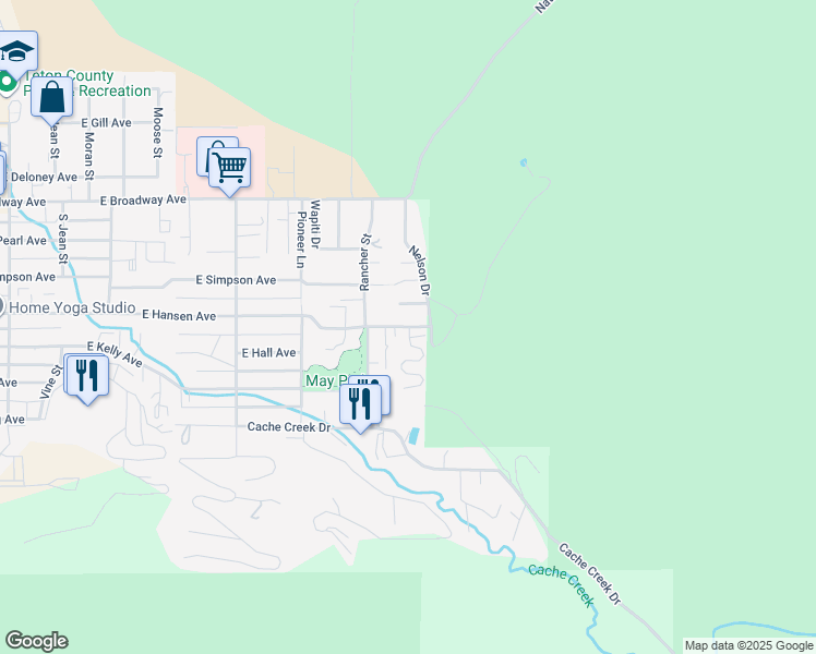 map of restaurants, bars, coffee shops, grocery stores, and more near 850 East Hansen Avenue in Jackson