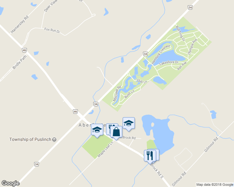 map of restaurants, bars, coffee shops, grocery stores, and more near 16 Millcreek Road in Morriston