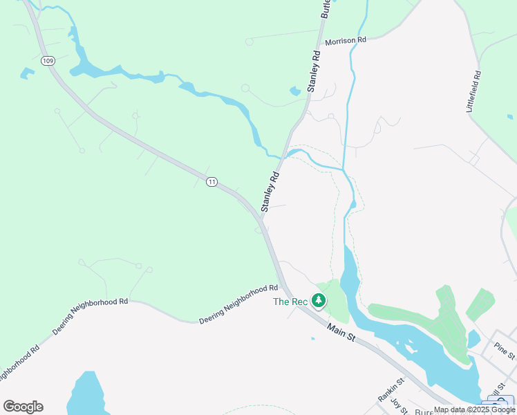 map of restaurants, bars, coffee shops, grocery stores, and more near 249 Main Street in Sanford