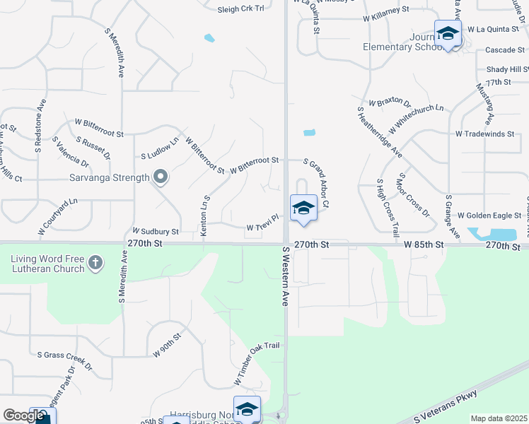 map of restaurants, bars, coffee shops, grocery stores, and more near 2020 West Trevi Place in Sioux Falls