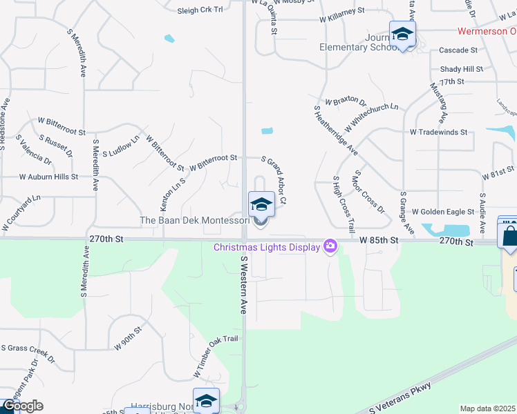 map of restaurants, bars, coffee shops, grocery stores, and more near 7610 South Western Avenue in Sioux Falls