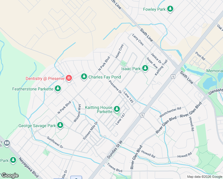 map of restaurants, bars, coffee shops, grocery stores, and more near 194 Jessie Caverhill Pass in Oakville