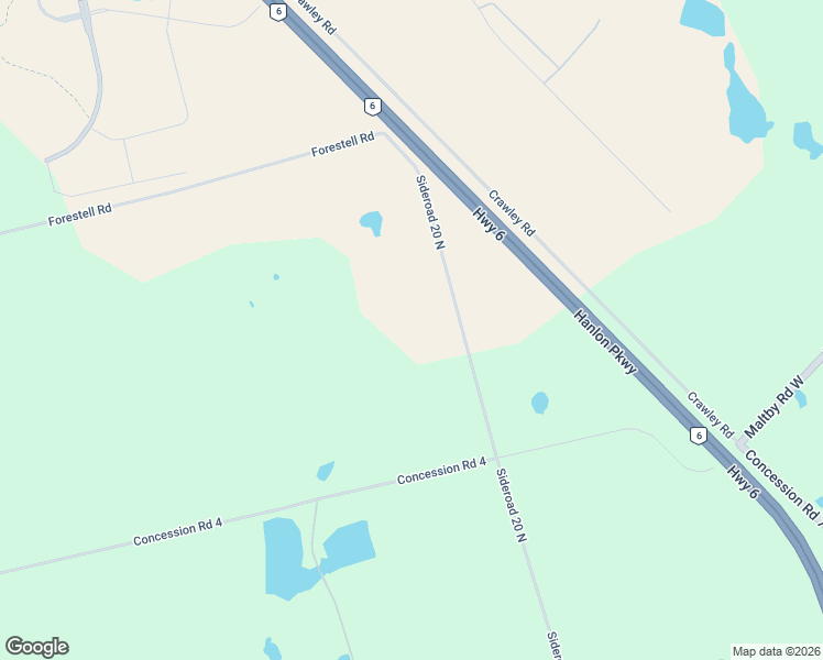 map of restaurants, bars, coffee shops, grocery stores, and more near 4616-4670 Sideroad 20 North in Wellington County
