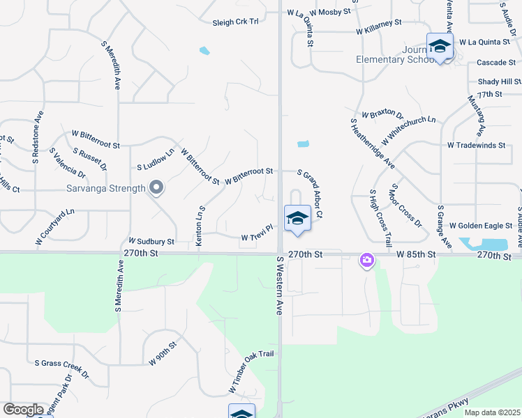 map of restaurants, bars, coffee shops, grocery stores, and more near 7412 Bitterroot Place in Sioux Falls