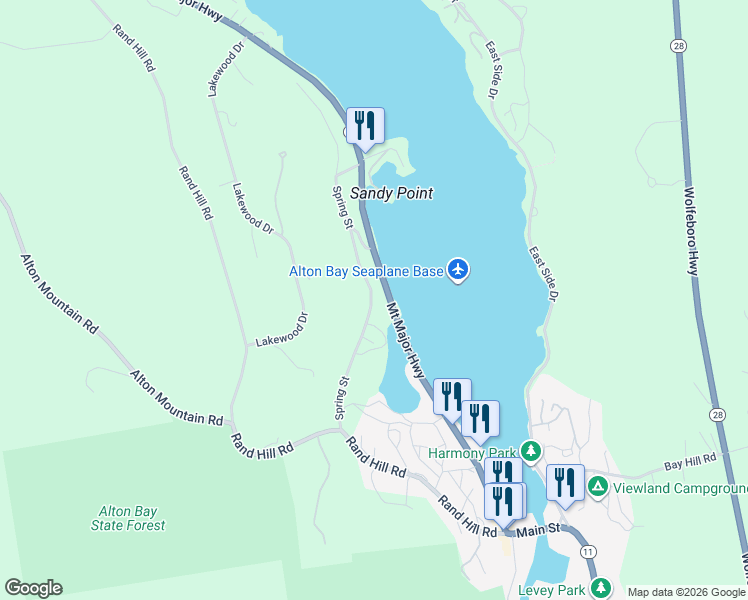 map of restaurants, bars, coffee shops, grocery stores, and more near 133 Mount Major Highway in Alton