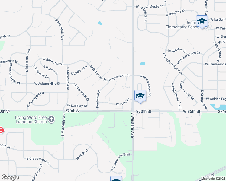 map of restaurants, bars, coffee shops, grocery stores, and more near Tivoli Place in Sioux Falls