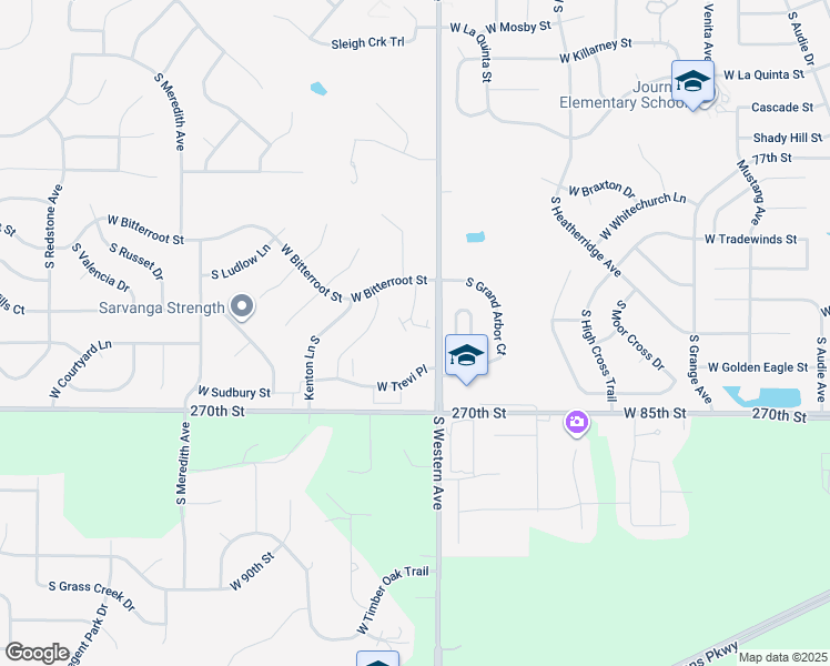 map of restaurants, bars, coffee shops, grocery stores, and more near 7412 Bitterroot Place in Sioux Falls
