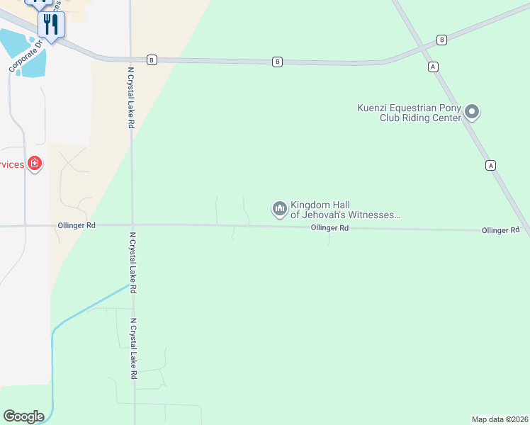 map of restaurants, bars, coffee shops, grocery stores, and more near W7936 Ollinger Road in Beaver Dam