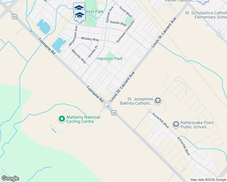 map of restaurants, bars, coffee shops, grocery stores, and more near 566 Bessborough Drive in Milton