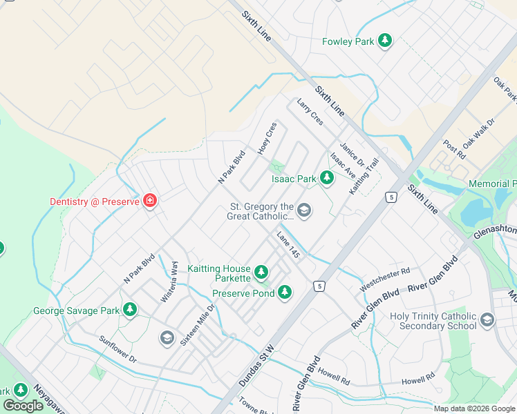 map of restaurants, bars, coffee shops, grocery stores, and more near 178 Cherryhurst Road in Oakville