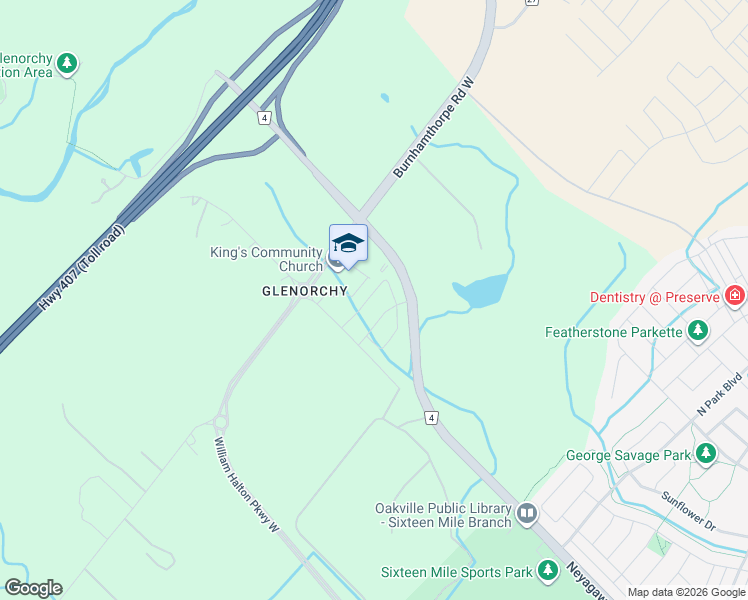 map of restaurants, bars, coffee shops, grocery stores, and more near 518 Terrace Way in Oakville