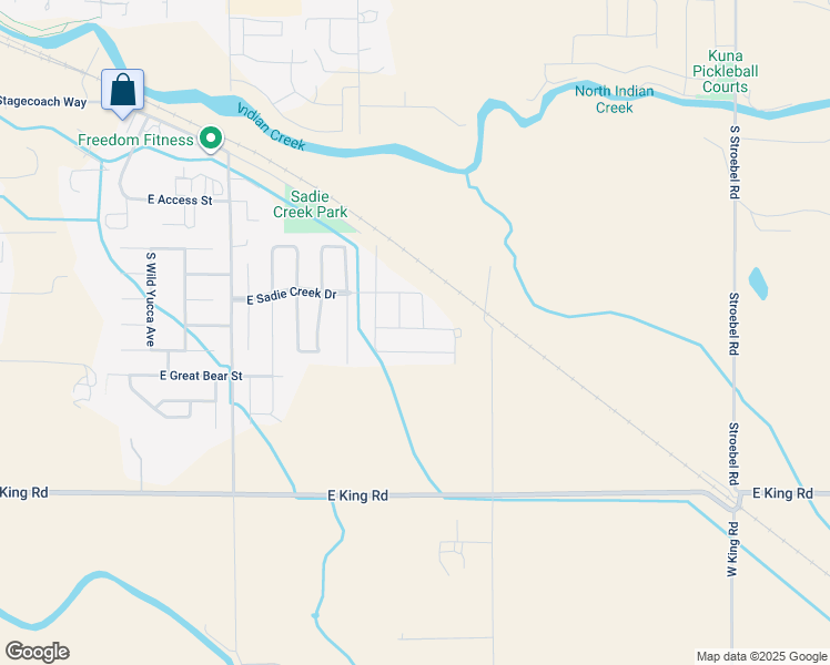 map of restaurants, bars, coffee shops, grocery stores, and more near 1101 South Kuna-Meridian Road in Kuna