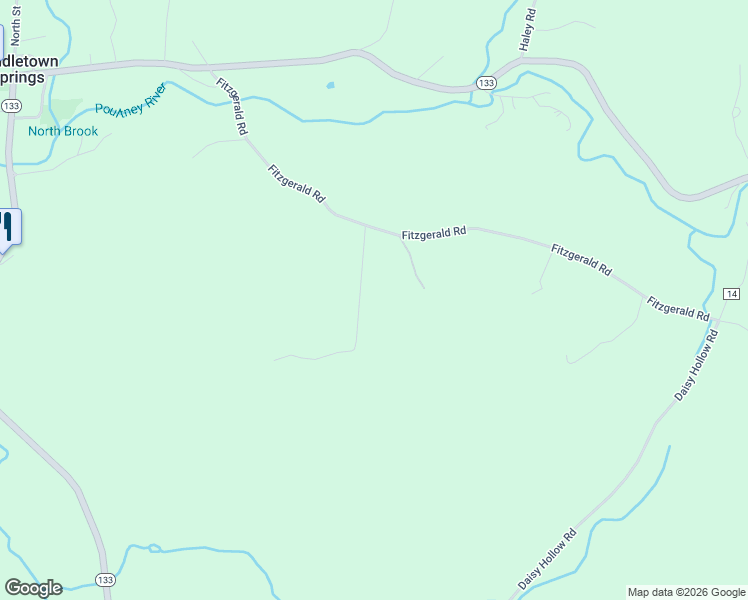 map of restaurants, bars, coffee shops, grocery stores, and more near 110 Fitzgerald Road in Middletown Springs