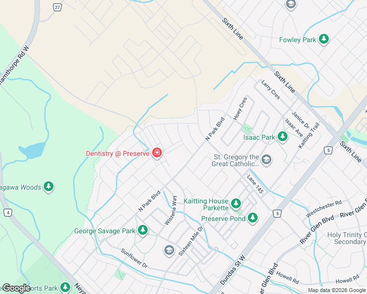 map of restaurants, bars, coffee shops, grocery stores, and more near 3256 Charles Fay Pass in Oakville