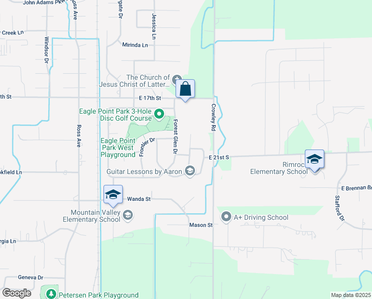 map of restaurants, bars, coffee shops, grocery stores, and more near 2048 Dakota Lane in Idaho Falls