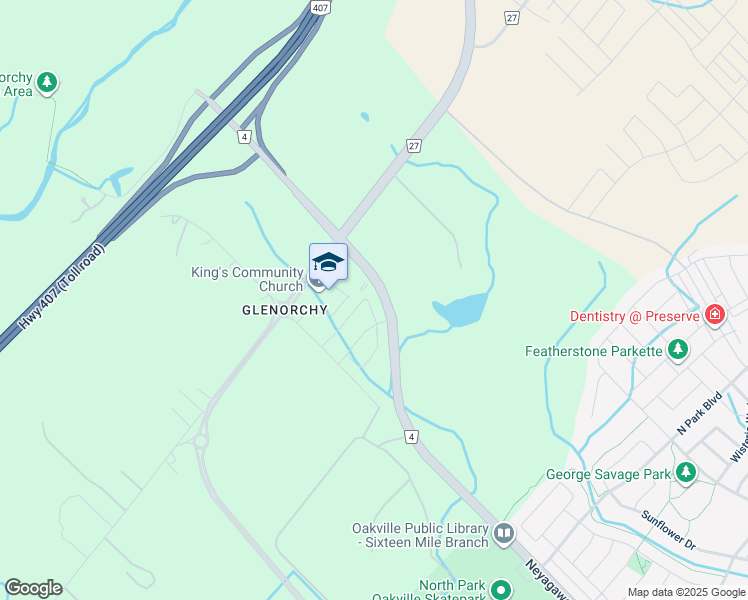 map of restaurants, bars, coffee shops, grocery stores, and more near 479 Terrace Way in Oakville