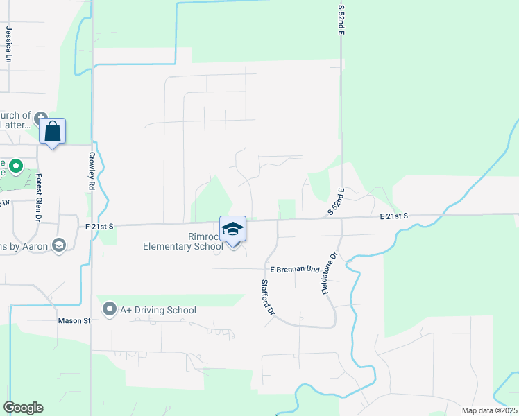map of restaurants, bars, coffee shops, grocery stores, and more near 2053 Castelli Dr in Ammon