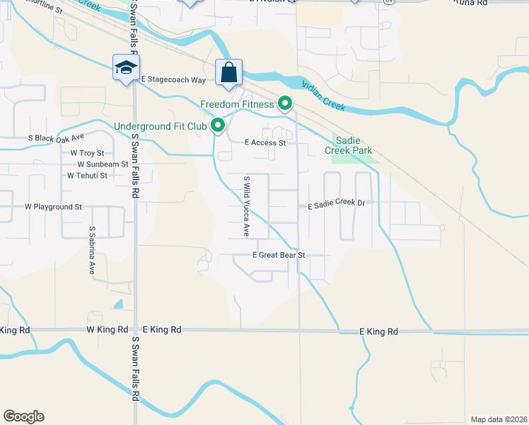 map of restaurants, bars, coffee shops, grocery stores, and more near 1009 South New Summer Avenue in Kuna
