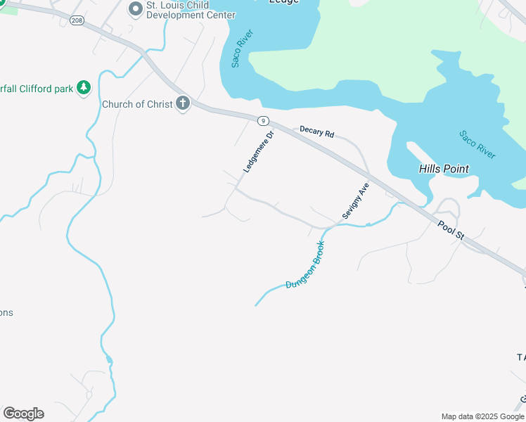 map of restaurants, bars, coffee shops, grocery stores, and more near 6 Sevigny Avenue in Biddeford