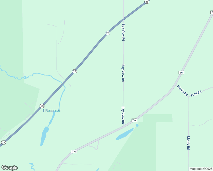 map of restaurants, bars, coffee shops, grocery stores, and more near N7851 Bay View Rd in Horicon