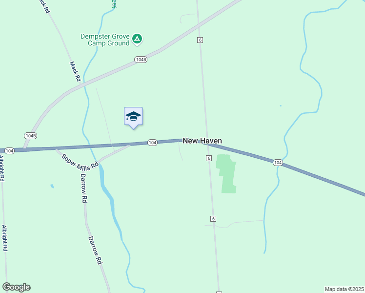 map of restaurants, bars, coffee shops, grocery stores, and more near 4277 New York 104 in Oswego